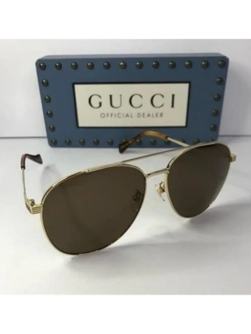 💯 - New Authentic Gucci Brown Pilot Ladies Sunglasses GG0969S 002 - Picture 2 of 12